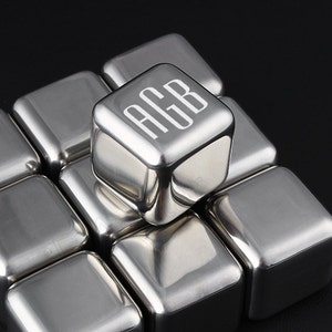 Personalized Whiskey Stones – Engraved Whiskey Stones, Stainless Steel ...
