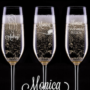 Bridesmaid Champagne Glass – Beautifully Engraved Bridesmaid Gifts