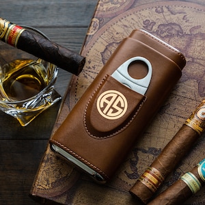 Cigar Case with Cigar Cutter.