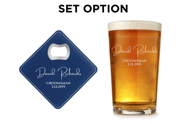 Custom Beer Glasses Groomsmen Gift Etsy