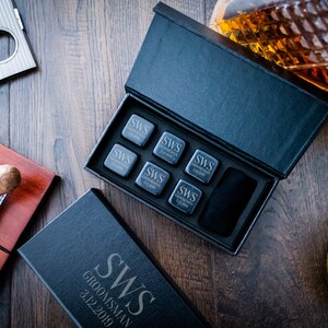 Personalized Whiskey Stones, Groomsmen Gift, Engraved Whiskey Stones ...