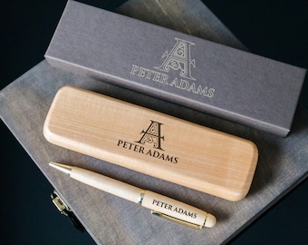 Stylo personnalisé, ensemble de stylo personnalisé, cadeau de graduation, cadeau d'anniversaire, stylo de bois de rose, cadeau d'entreprise, ensemble de stylo de bois, stylo gravé, cadeau de vacances