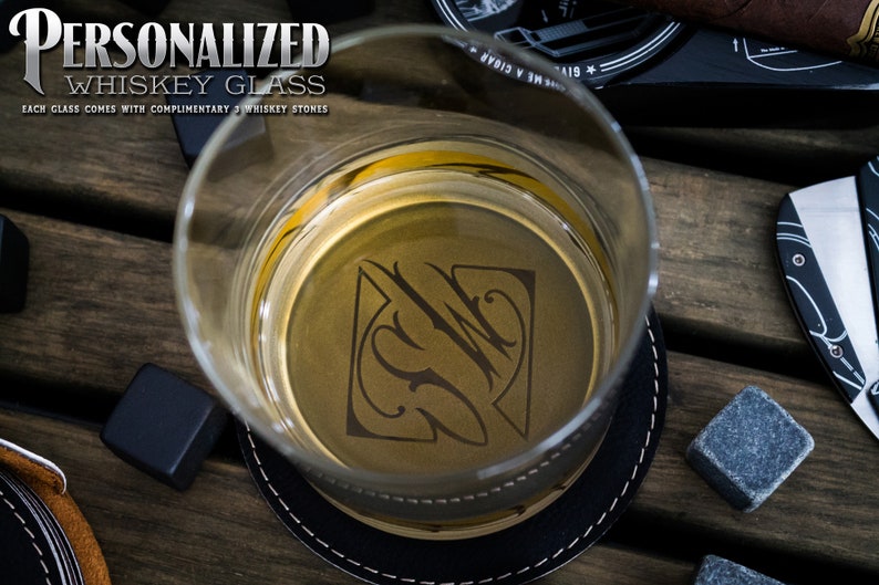 etsy whiskey glass personalized