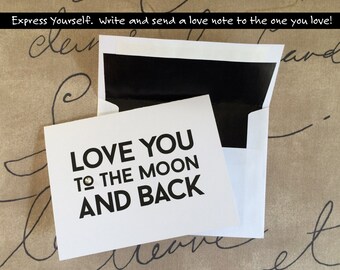 Love You to the Moon and Back | Love Note Card