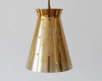 Rare and Elegant Mid Century Modern Diabolo Pendant Lamp by HILLEBRAND LEUCHTENFABRIK, 1950s, Germany