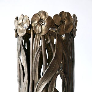Sculptural & Massive Brass Mid Century Modern UMBRELLA STAND Germany 1960s