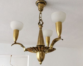 Gorgeous & Unique DAGOBERT PECHE (Attr.) Art Nouveau CHANDELIER | Pendant Light | 1910s