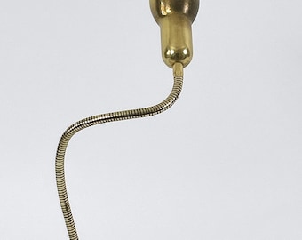 Lovely Mid-Century Modern Gooseneck Brass Table Lamp Germany 1970s