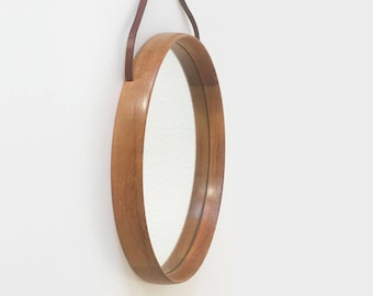 Large, Elegant and Decorative Mid Century Modern Wall Mirror by UNO & ÖSTEN KRISTIANSSON for Luxus, Vittsjö, Sweden, 1960s