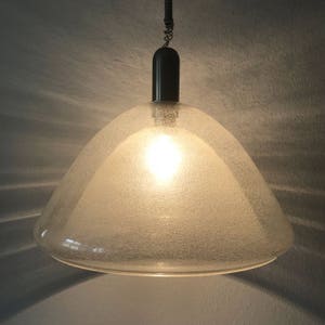 Large and Stunning Mid Century Modern Peleguso Glass Chandelier | Pendant Lamp by CARLO NASON for MAZZEGA | Murano, Italy | 1960s