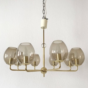 Large and 8-Armed Mid Century Modern Sputnik | Atomic CHANDELIER | PENDANT LAMP, 1950s