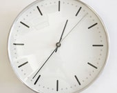 Extremely Rare Mid Century Modern City Hall WALL CLOCK by Arne JACOBSEN for Gefa, 1956, Denmark
