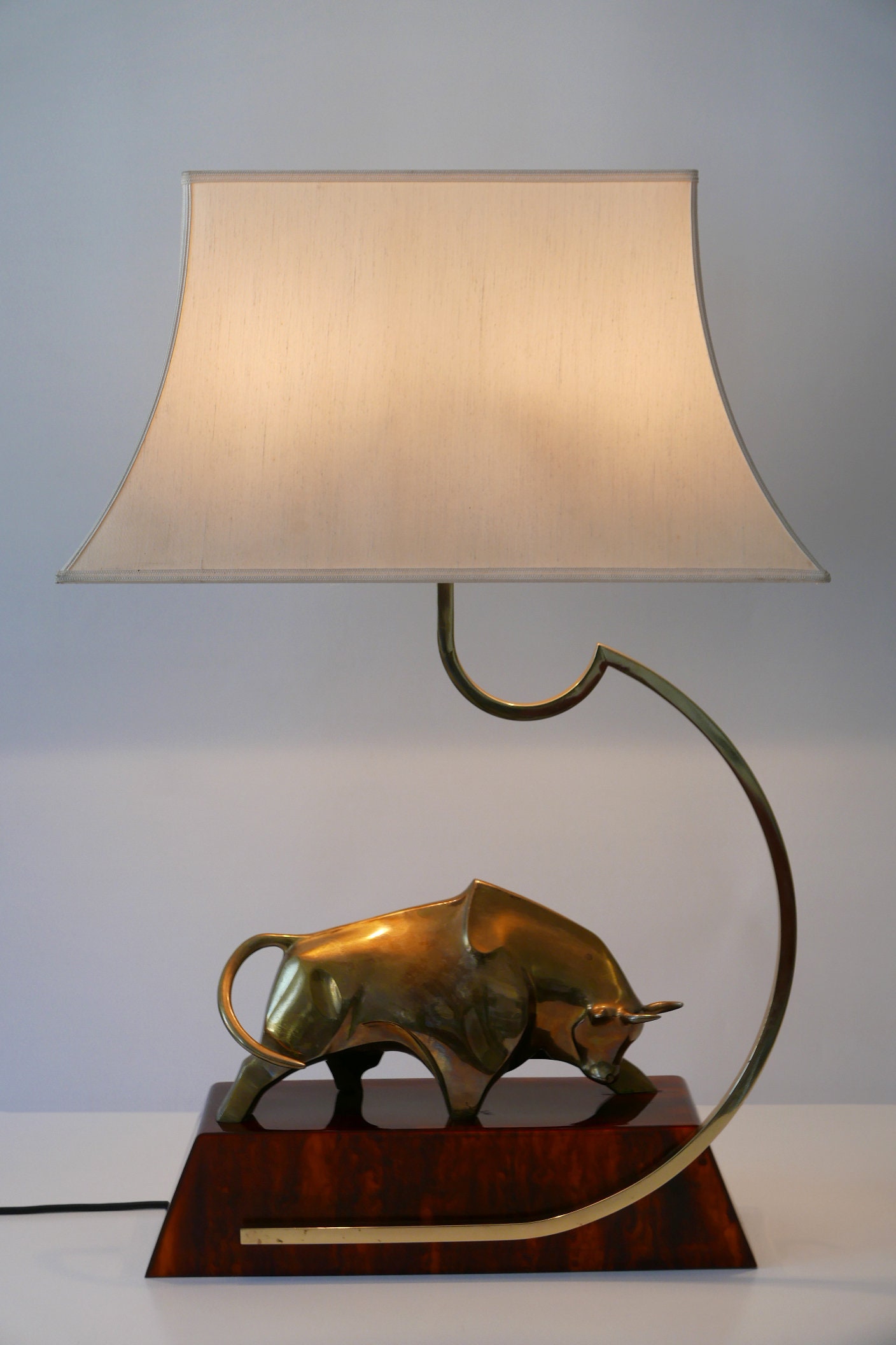 Extremely Rare & Large Mid Century Modern Brass Table Lamp - Etsy