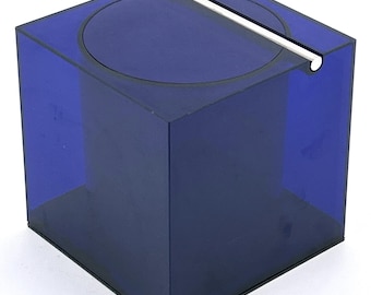 Blue Acrylic Ice Box or Bucket by Studio O.P.I. for Cini & Nils Italy 1970s