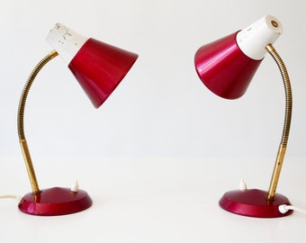 Set of Two Lovely Mid Century Modern TABLE LAMPS, 1970s, Germany