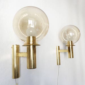 Pair of Elegant & Large Mid Century Modern Glashütte Limburg WALL LAMPS | SCONCES | Wall Lights, 1960s