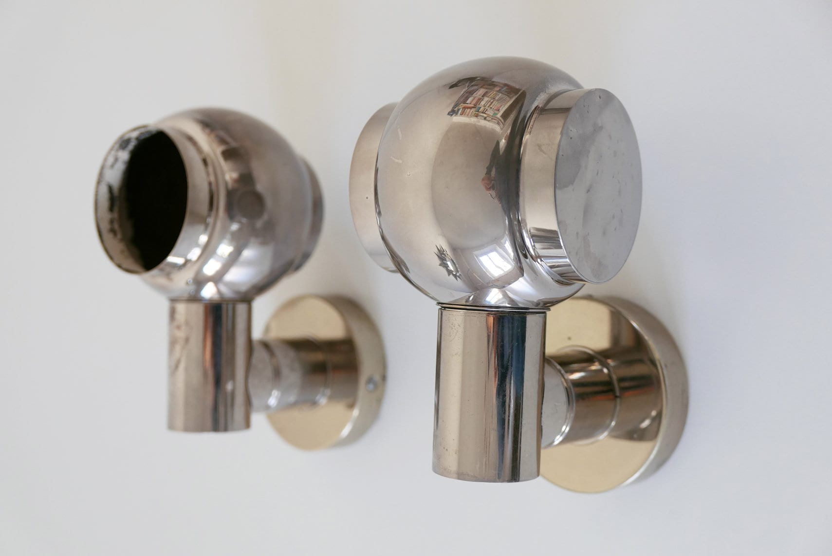 Set of Two Elegant Mid Century Modern Sputnik SCONCES | WALL LAMPS, 1970s, Germany