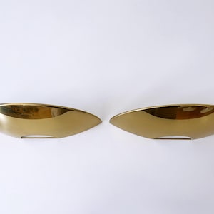 Set of Two Elegant Brass Wall Lamps or Sconces by Florian Schulz Germany 1970s