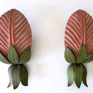 Set of Two Rare Mid-Century Floral Sconces by Holländer Leuchten Germany 1970s