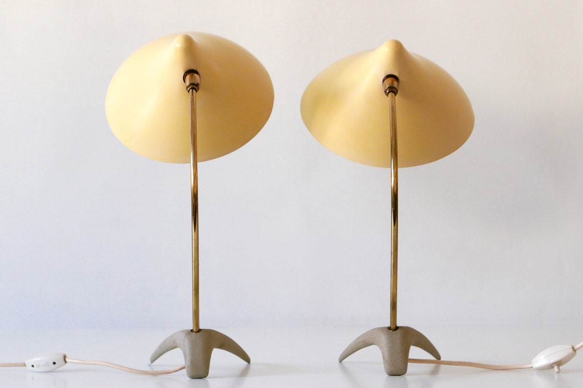 Set of Two Mid Century Modern Table Lamps Desk Lights by | Etsy