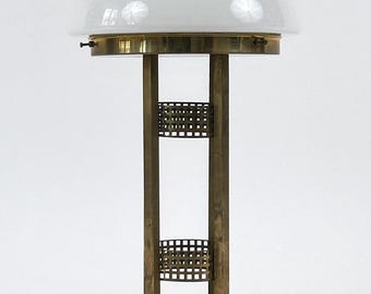 Monumental Art Nouveau Design Brass Table Lamp or Desk Light Austria 1980s