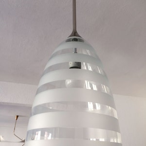 1/2 elegante y gran mediados siglo CHANDELIER moderna | COLGANTE | LÁMPARA DE TECHO | Cortina de cristal al ácido. década de 1950/60s