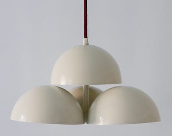 Uiterst zeldzame Mid Century Modern PENDELLEUCHTE Hanging Lamp in STILE van CANTHAREL van Maija Liisa Komulainen voor Raak, Amsterdam, jaren zeventig