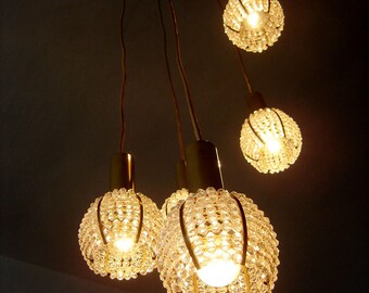 Rare and Lovely Mid Century Modern 5-Armed Cascading Lamp | Hanging Light | PENDANT LAMP | Stejnar Nikoll Era 1960s/1970s