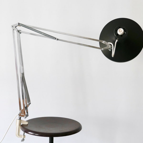 Mid Century Modern Chrome CLAMP TABLE LAMP Luxo L1N by Jacob Jacobsen, 1960s, Norway