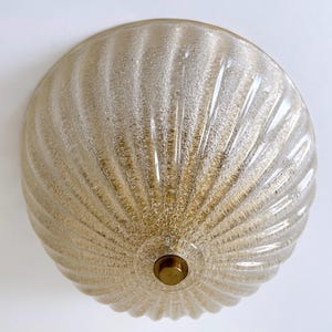 Elegant Murano Glass Flush Mount or Sconce by Barovier & Toso Italy 1960s