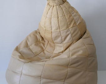 De Sede Patchwork Leather Beanbag or Ottoman Switzerland 1970s