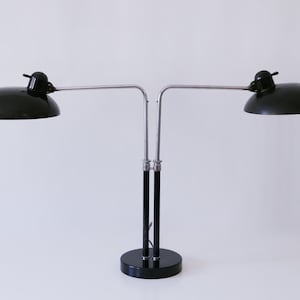 Rare Christian Dell Two-Armed Bauhaus Desk Light 6660 for Kaiser Idell 1930s