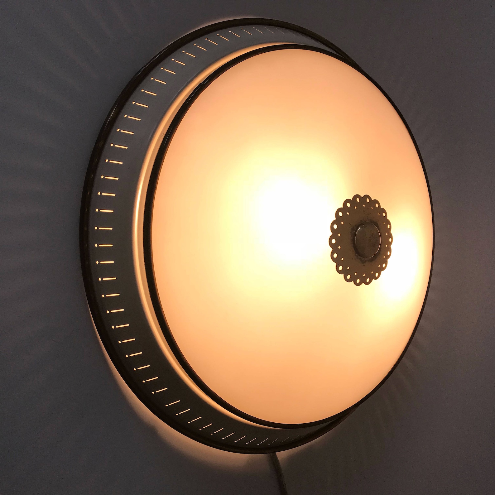 Rare and Elegant Mid Century Modern WALL | CEILING LAMP | Flush Mount ...