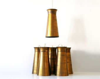 Rare and Lovely Mid Century Modern Brass Pendant Lamps | Hanging Lights, 1950s, Germany