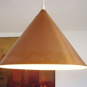 Rare Danish Mid Century Modern Copper Lamp Pendant Light Henningsen Poulsen Era