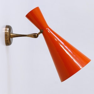 Rare & Elegant Mid-Century Modern Diabolo Sconce or Wall Lamp Germany 1950s
