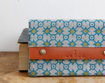Blockprinted Women's Wallet With linocut Print from Domino Papers