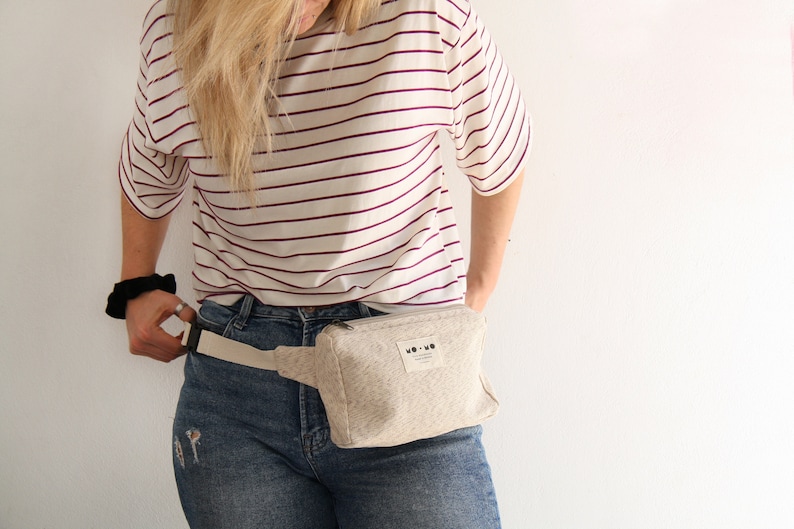 Belt Bag in Cream Colour Banana Bag image 8