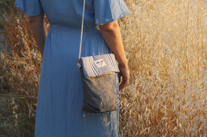 Fold Over Bag Greek Style Crossbody Bag