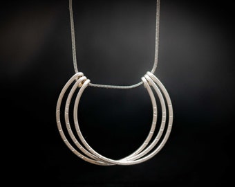 Minimalist Silver Necklace, Simple Silver Necklace