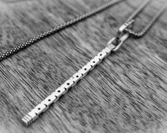 Silver Bar Pendant | Silver Bar Necklace Men