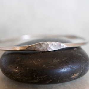 Hammered Bangle Bracelet | Silver Stacking Bracelet | Sterling Silver Bangle Bracelet