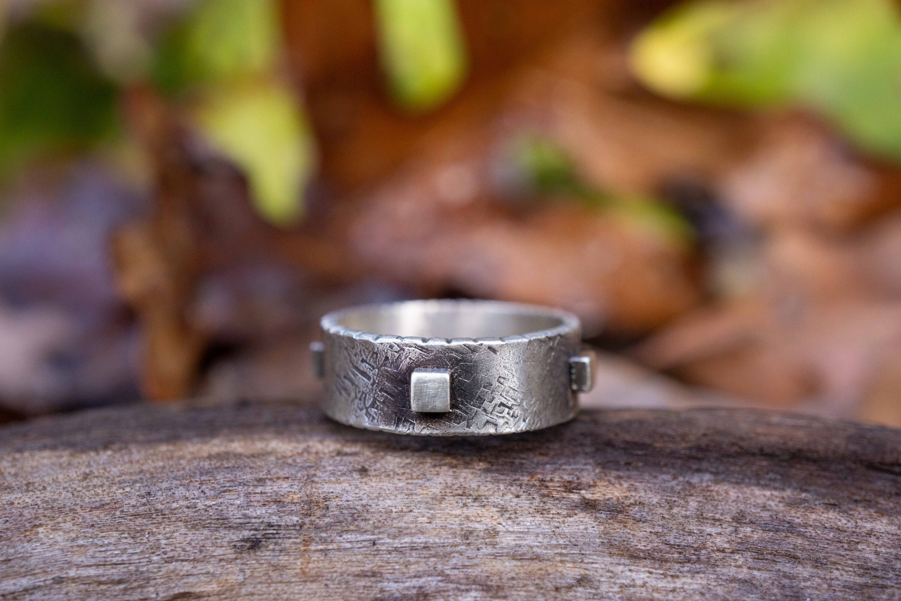 Anillo hecho a mano para hombre / Anillo medieval / Anillo de plata oxidada