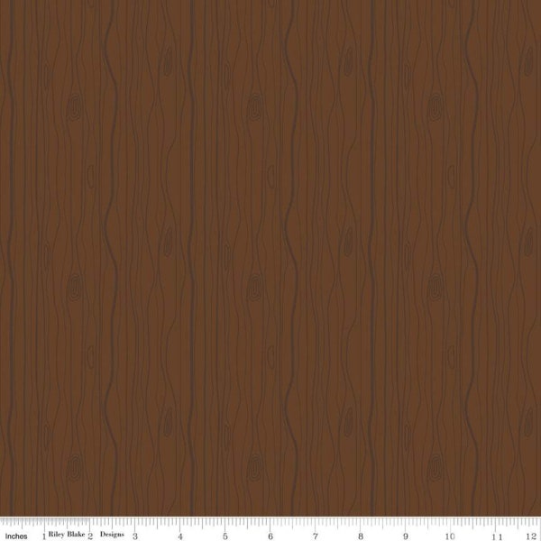Woodland Flannel by Ben Byrd for Riley Blake Designs - Wood Grain Brown - F10633-BROWN
