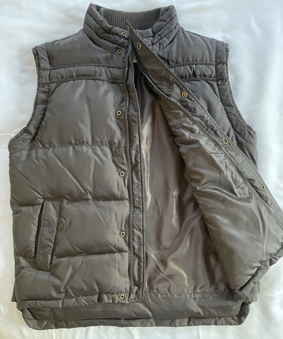 1990s VINTAGE Men's L GAP Puffer Vest Dark Brown - image 5