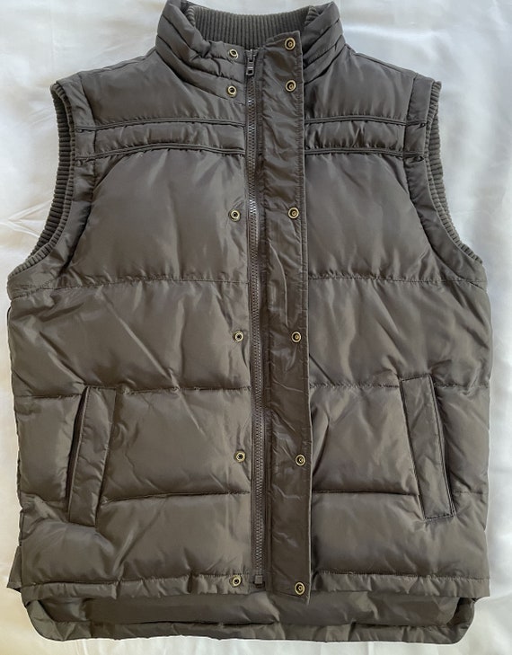 1990s VINTAGE Men's L GAP Puffer Vest Dark Brown - image 6