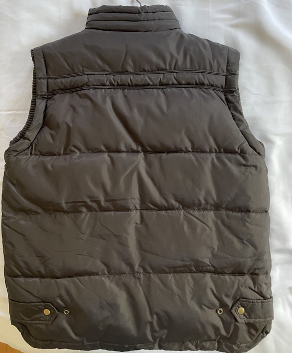 1990s VINTAGE Men's L GAP Puffer Vest Dark Brown - image 3