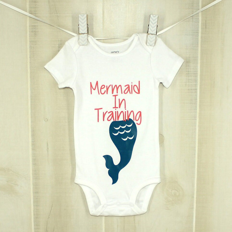 Mermaid in Training Onesie READY TO SHIP Long & Short Sleeve Etsy
