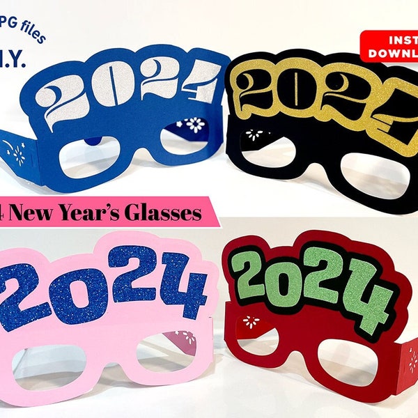 2024 New Year Glasses - SVG Cut files for Cricut - Silhouette