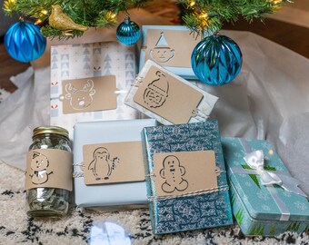 Holiday Christmas Seasonal Gift Tags SVG / Cut File for Silhouette or Cricut